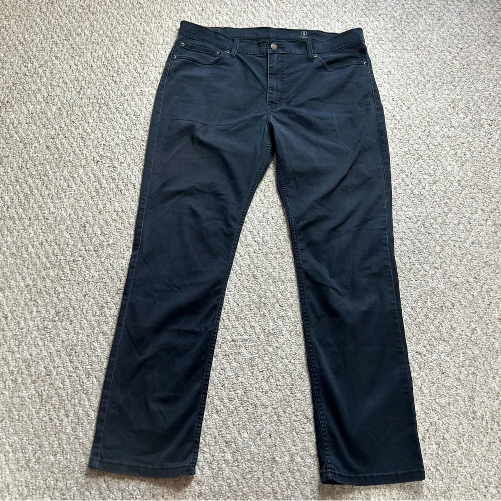 Levi's 511 All Weather Tech Straight Jeans Mens 38x32 W38 L32 Black Denim Faded - Picture 2 of 13
